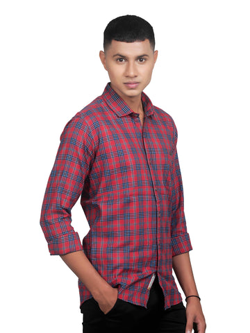 Retro Plaid Dark Checkered Cotton Shirts