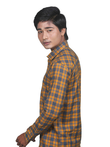 Retro Plaid Dark Checkered Cotton Shirts