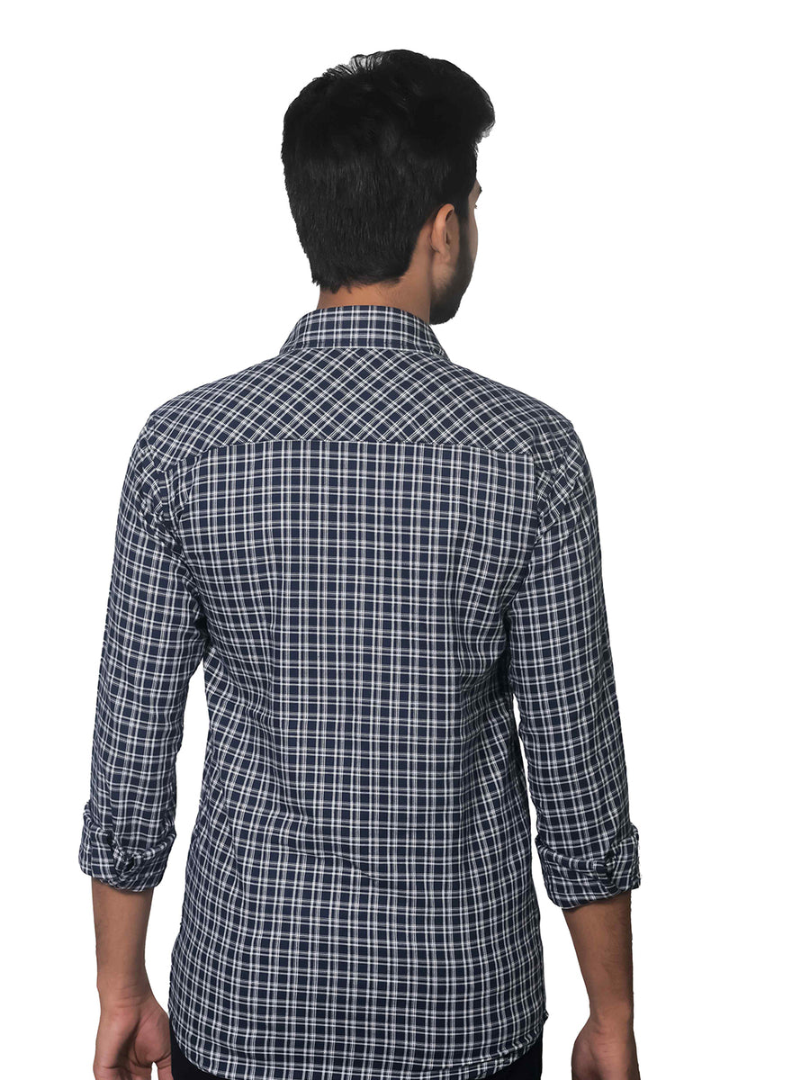 Small Checks Full Sleeves Checkered Cotton Shirt