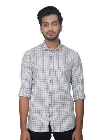 Small Checks Full Sleeves Checkered Cotton Shirt