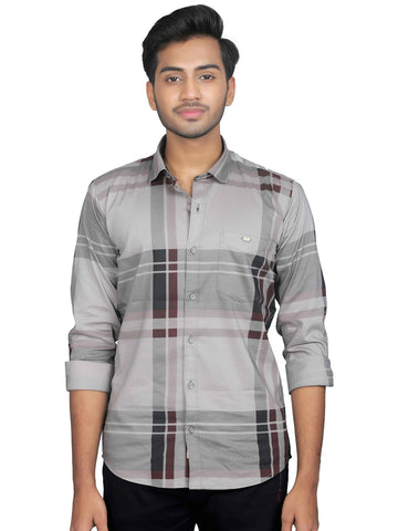 Faded Look Vintage Full Sleeves Checkered Shirt