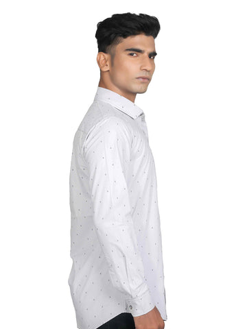 Peppy Titan White Printed Shirt