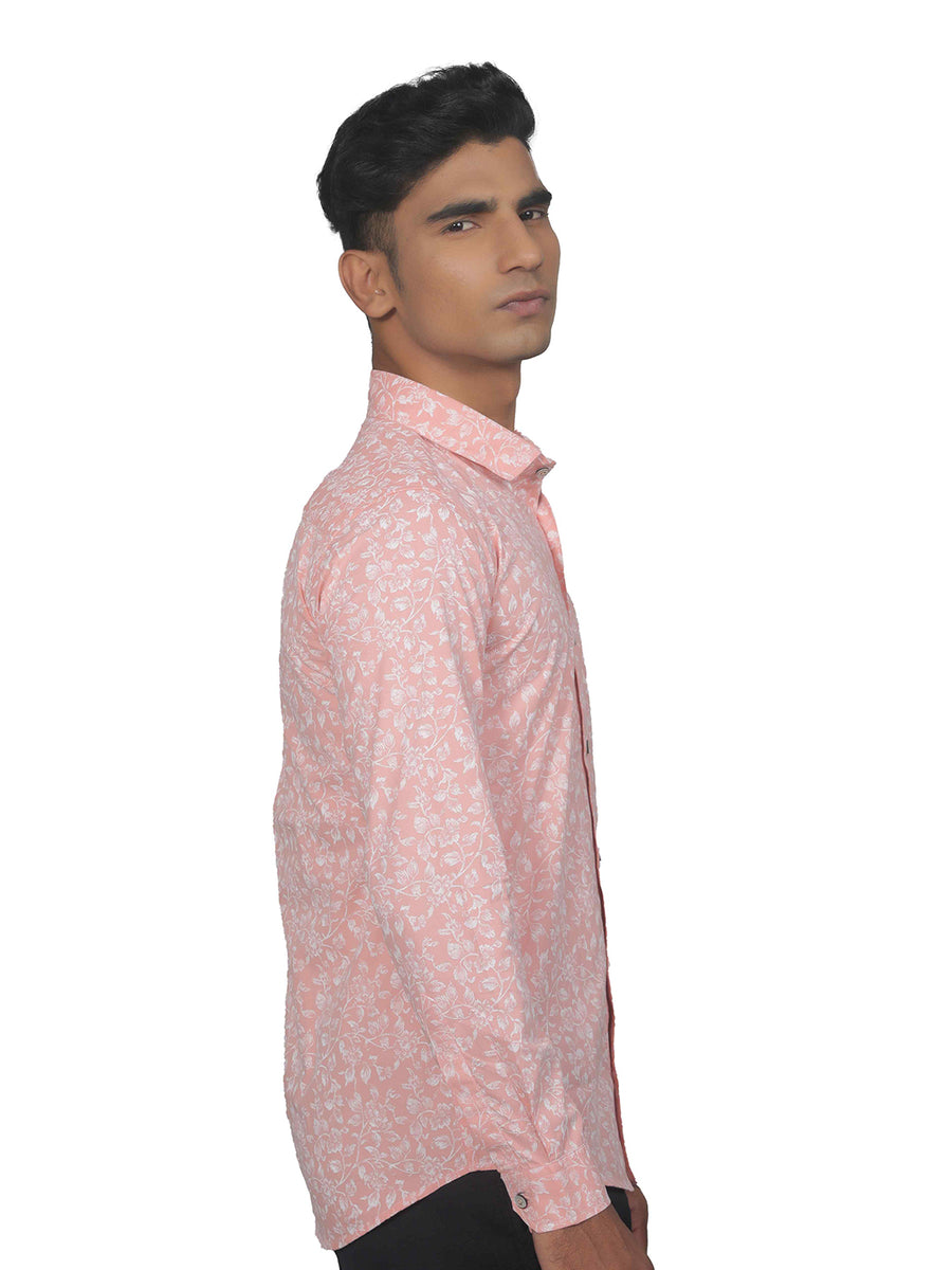 Soft Amber Printed Full Sleeves Cotton Shirt