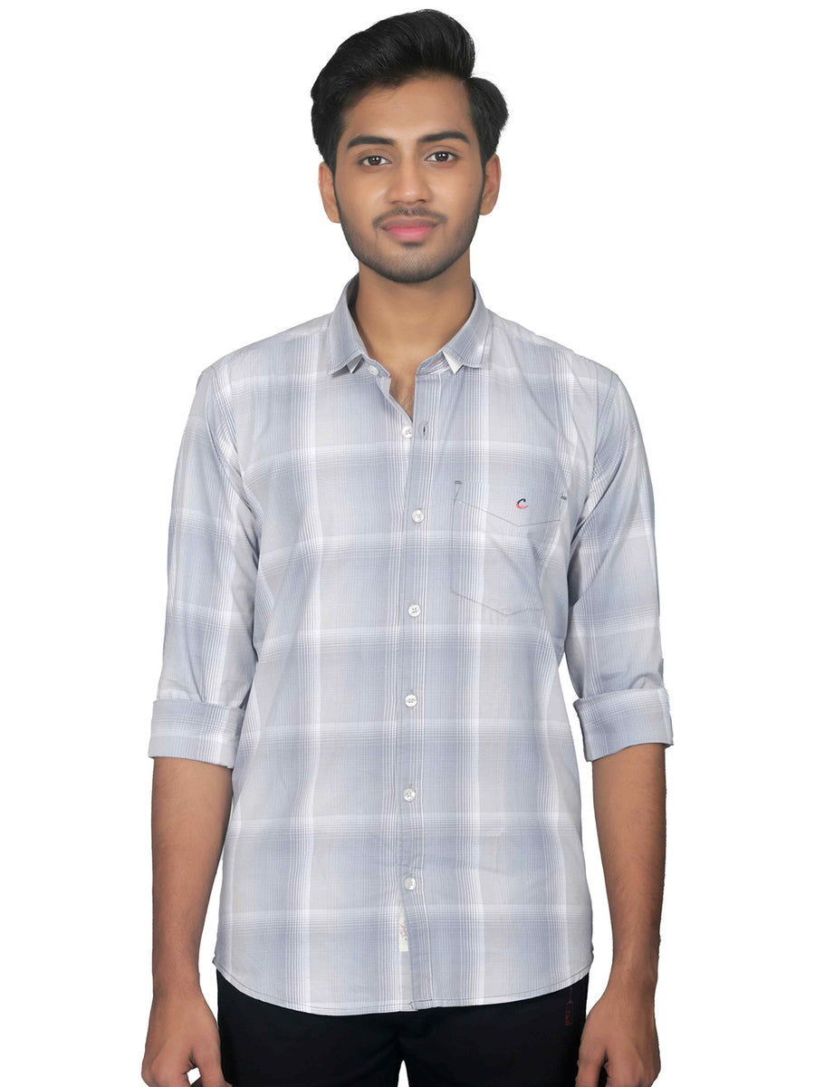 Bright Checkered Full Sleeves Cotton Shirt