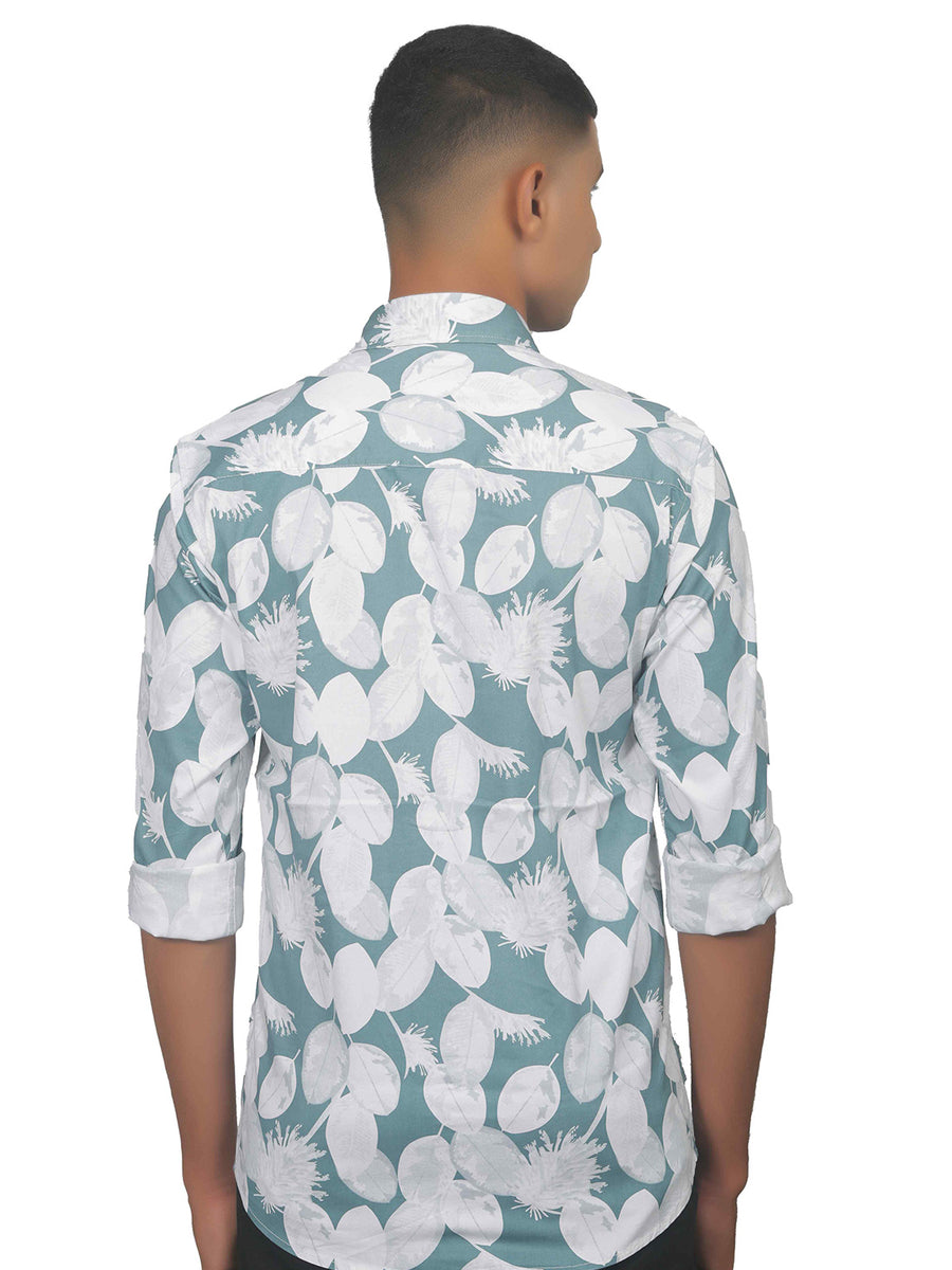 Summery Cadet Leaf Print Shirt