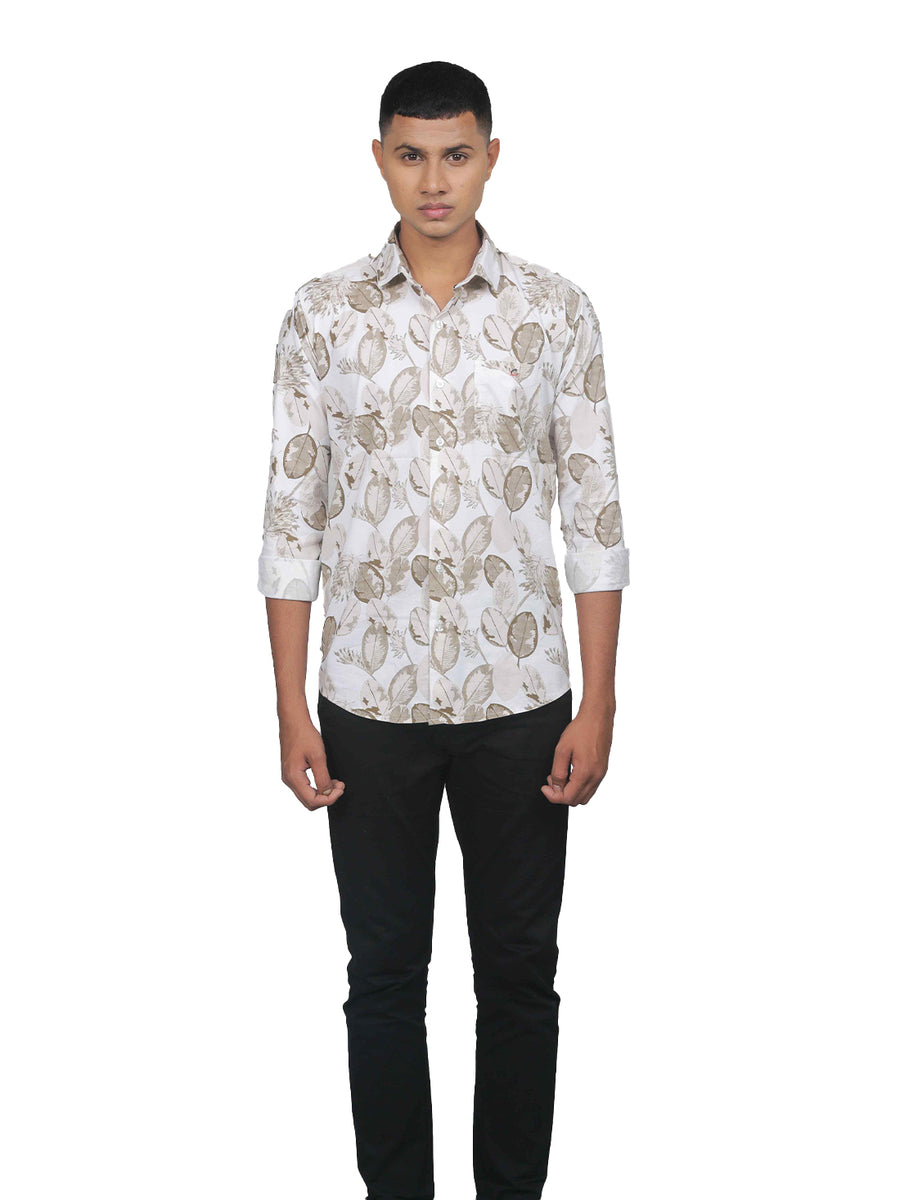 Summery Cadet Leaf Print Shirt