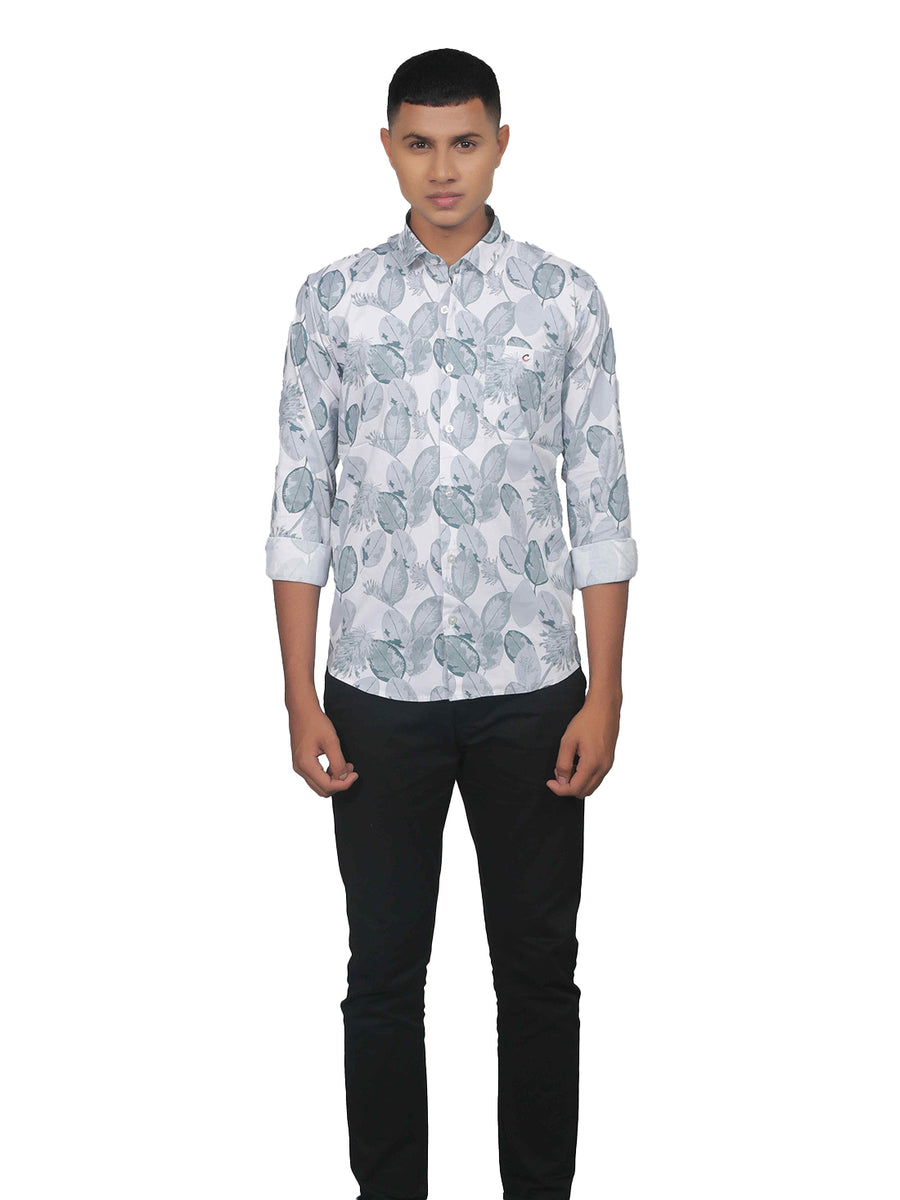 Summery Cadet Leaf Print Shirt