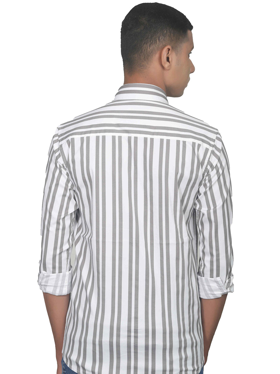 Chill Vibes Smart Cut Vertical Stripes Cotton Shirt